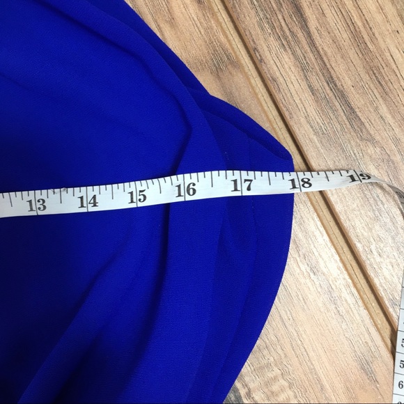 Lac Bleu, Royal Blue Short Chiffon Dress - Picture 10 of 11